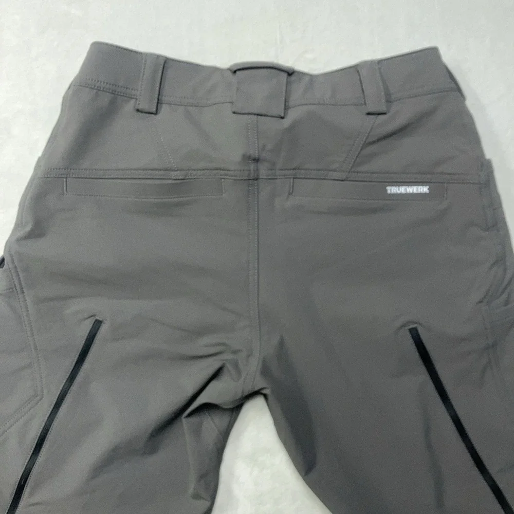 Truewerk Pants Gray T1 Pro WerkPant With Knee Pads Nylon Cargo Mens 32x34